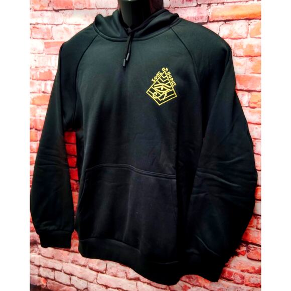Sons Of Horus Hoodie Mens M Black Embroidered Logo kangaroo Pocket Drawstring - Picture 1 of 8